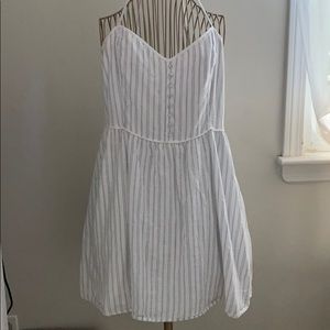 Blue and white stripped dress